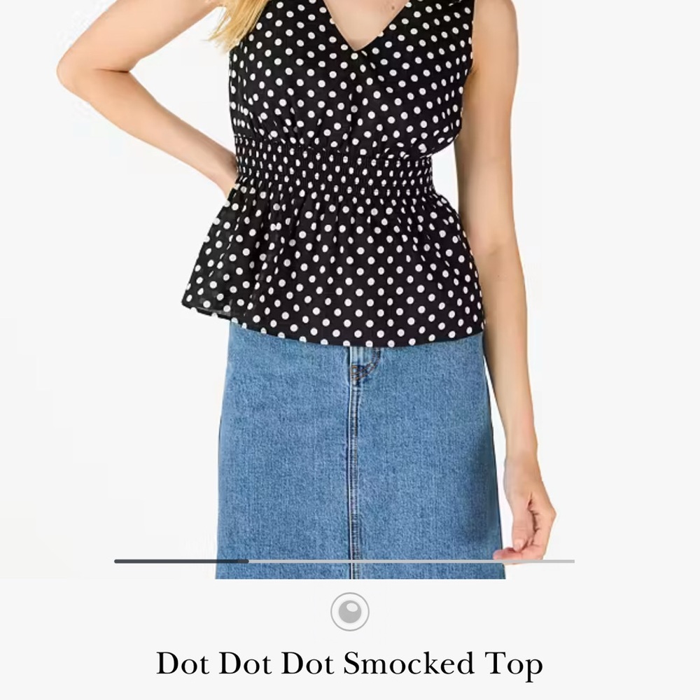 Kate Spade Black and White Polka Dot Blouse NEW